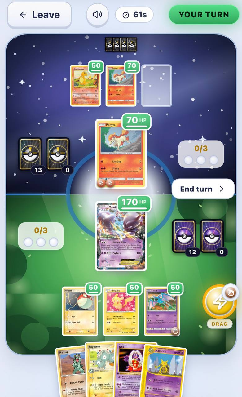 Pokeduels — live Pokémon TCG battle